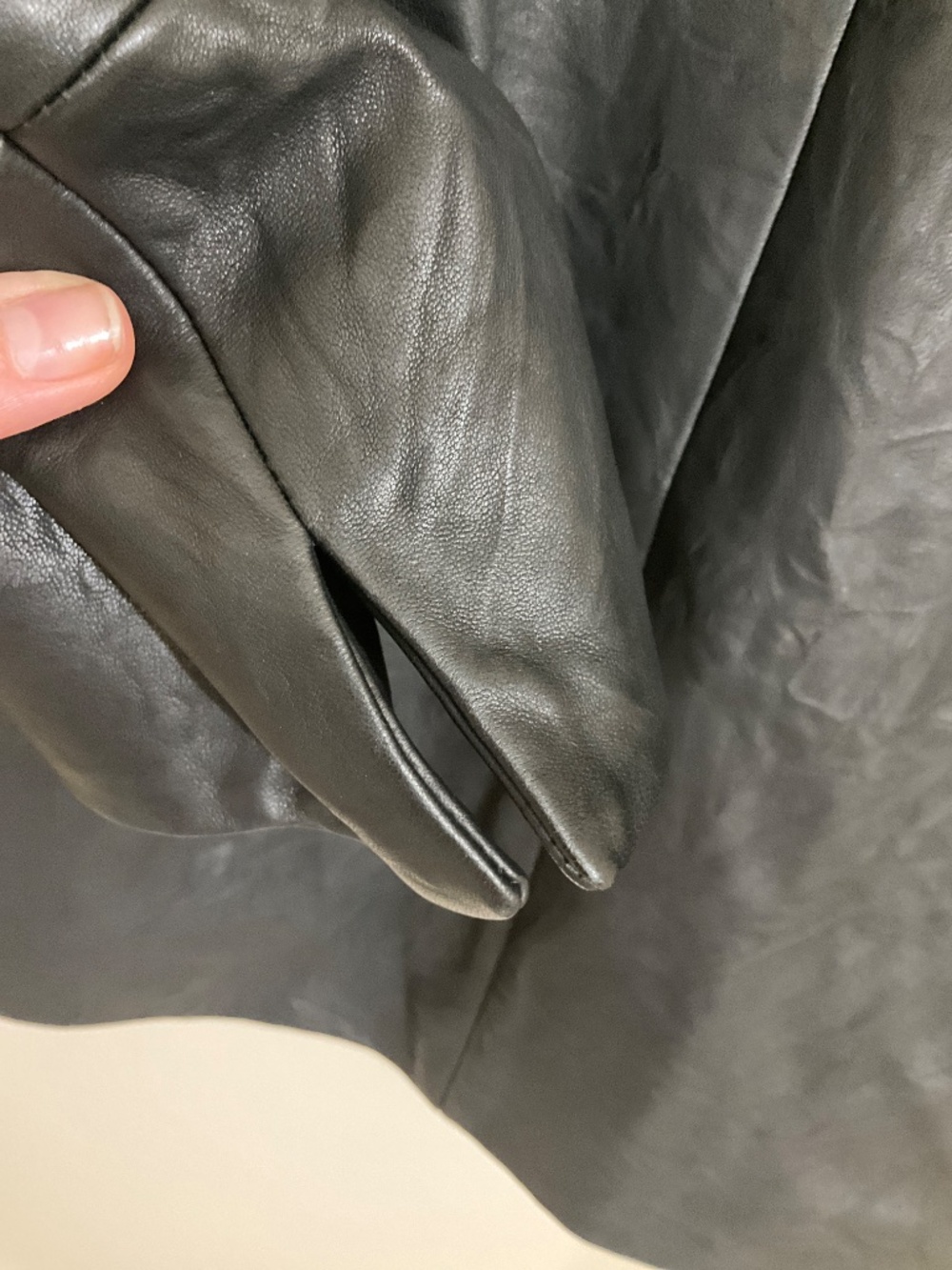 Akris punto Crinkled Leather Jacket With Detachable Knit Collar - Picture 11 of 11